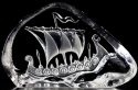 Mats Jonasson Crystal 88178 Miniature Viking Ship Clear - NoFreeShip