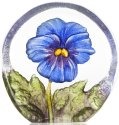 Mats Jonasson Crystal 88215 Miniature Pansy Blue