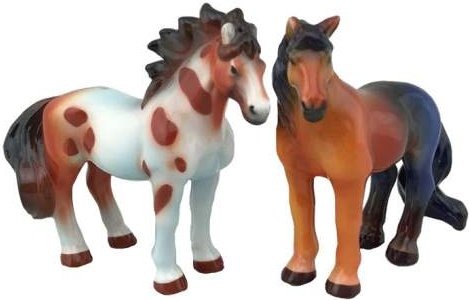 Marcia Baldwin 23544 Indian Pony and Stallion Red Salt and Pepper Shakers