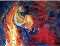 Marcia Baldwin 23543 Stallion Red Dawn Canvas Wall Art 12X16