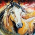 Marcia Baldwin 23579 Buckskin Wild Canvas Wall Art 15X15