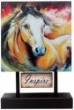 Marcia Baldwin 23583 Buckskin Wild Canvas Pedestal Plaque