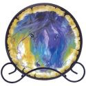 Marcia Baldwin 23593 Abstract Blue Roan Plate