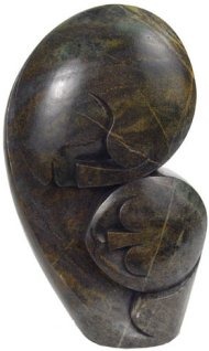Shona Stone Sculptures CUTH11 Mother and Baby Stone Statue