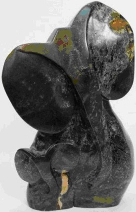 Shona Stone Sculptures EA-MC8 Elephant Parent and Child