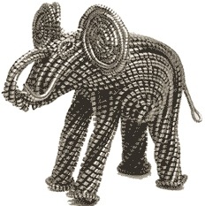 Metal Shaving Animals MSE-S Elephant