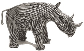 Metal Shaving Animals MSR-S Rhino Figure - Statue