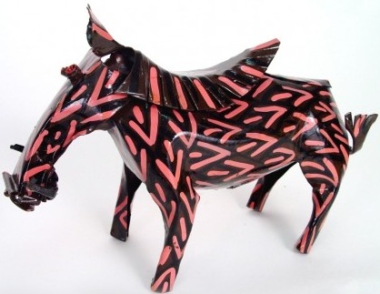 African Tin Animals PTAW Warthog Painted Tin
