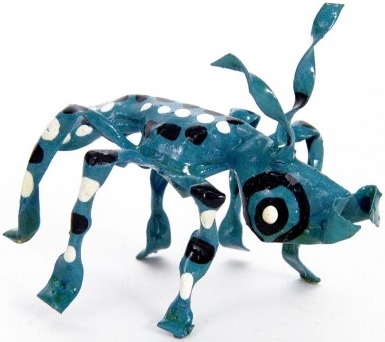 African Tin Animals PTIANT Ant Painted Tin Statue Mini