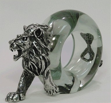 Makoulpa SERV0002 Lion Glass Napkin Ring