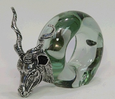 Makoulpa SERV0017 Kudu Glass Napkin Ring