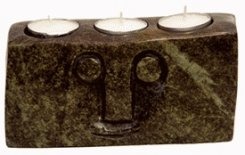 Shona Stone Sculptures TF-CH Face Candleholder