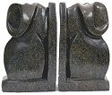 Shona Stone Sculptures AEB-PR8 Elephant Bookends Bookend