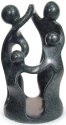 Shona Stone Sculptures F4-10N Dancing Family of 4