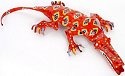 African Tin Animals PTACROC Crocodile Painted Tin