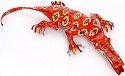 African Tin Animals PTACROC Crocodile Painted Tin Statue