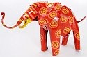 African Tin Animals PTAE Elephant Painted Tin Statue