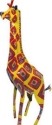 African Tin Animals PTAG Giraffe Painted Tin Statue