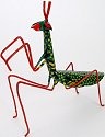 African Tin Animals PTAPM Praying Mantis Painted Tin Statue