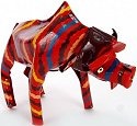 African Tin Animals PTASB Buffalo Painted Tin