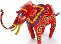 African Tin Animals PTASE Elephant Painted Tin Statue