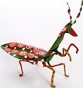 African Tin Animals PTIPM Praying Mantis Painted Tin Statue Mini