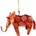 African Tin Animals PTOE Elephant Painted Tin Ornament