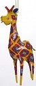 African Tin Animals PTOG Giraffe Painted Tin Ornament