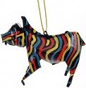 African Tin Animals PTOZ Zebra Painted Tin Ornament