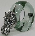 Makoulpa SERV0006 Hippo Glass Napkin Ring
