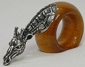 Makoulpa SERW0019 Giraffe Wooden Napkin Ring