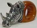 Makoulpa SERW0020 Rhino Wooden Napkin Ring
