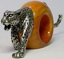 Makoulpa SERW0024 Leopard Wooden Napkin Ring