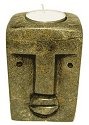 Shona Stone Sculptures SF-CHS1 Face Candleholder