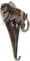 African Tin Animals THE Elephant Coat Hook Unpainted Tin