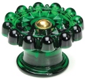 Mosser Glass 108BHunterGreen Drawer Pull 108 Brass Hunter Green