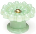 Mosser Glass 108BJadeite Drawer Pull 108 Brass Jadeite