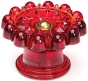 Mosser Glass 108BRed Drawer Pull 108 Brass Red