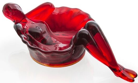 Mosser Glass 116Red Soap Dish Bathing Beauty 116 Red