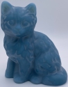 Mosser Glass 123GeorgiaBlueStn Cat Kitten 123 Georgia Blue Satin