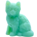 Mosser Glass 123JadeiteStn Cat Kitten 123 Jadeite Satin