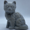 Mosser Glass 123MarbleStn Cat Kitten 123 Marble Satin aka Dove Grey Satin