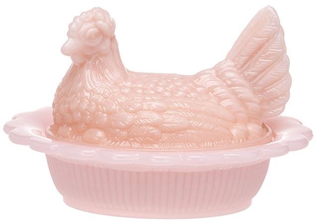 Mosser Glass 128CrownTuscan Hen on Nest 5.5 Inch 128 Crown Tuscan