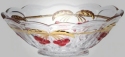 Mosser Glass 141FBCrystalDec Cherry Thumbprint Set 141 Fruit Bowl Crystal Decorated