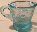 Mosser Glass 165Aqua Child's Mug 165 Aqua Retired 1 Left