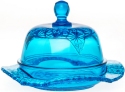 Mosser Glass 171BColonialBlue Queen Set 171 Butter Dish Colonial Blue