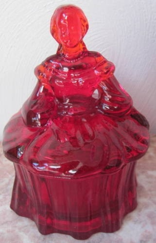 Mosser Glass 176Red Doll Powder Box 176 Red