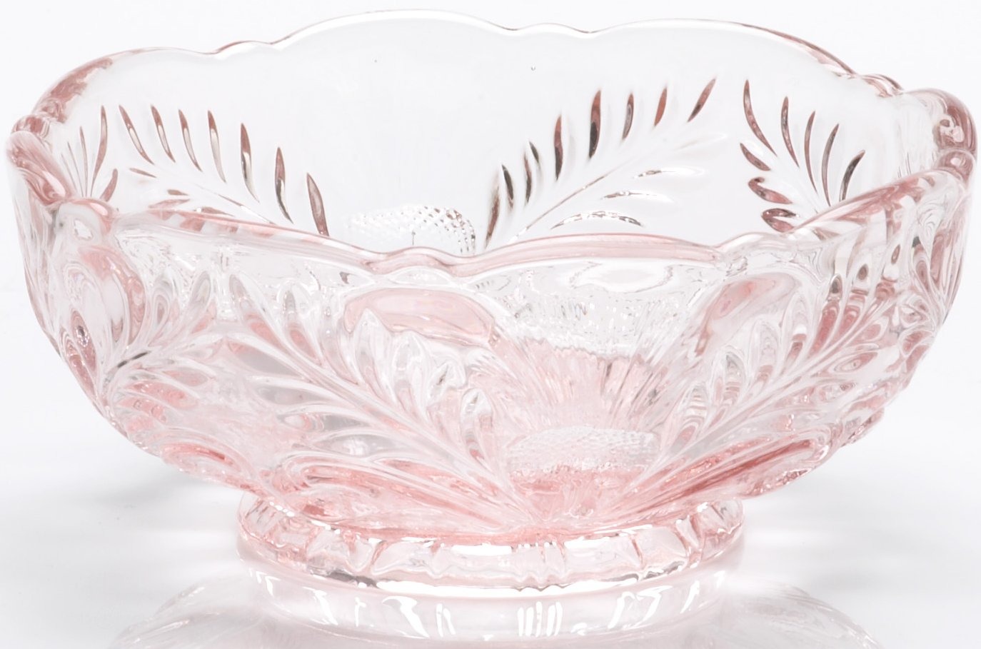 Mosser Glass 179BBRose Inverted Thistle Set 179 Berry Bowl Rose