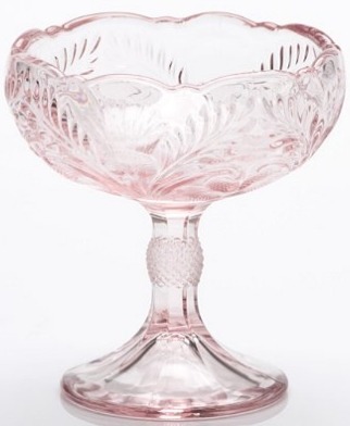 Mosser Glass 179COMRose Inverted Thistle Set 179 Compote Large Rose
