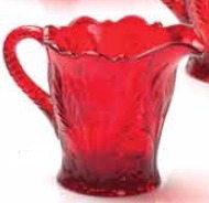 Mosser Glass 179CRed Inverted Thistle Set 179 Creamer Red